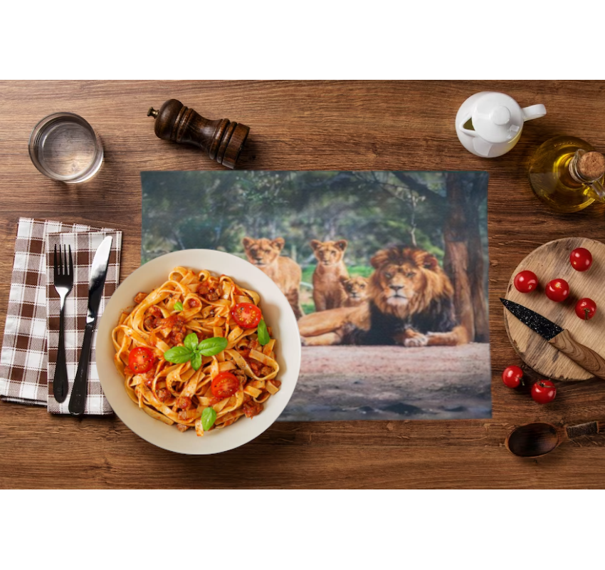 The Leonardo Collection Wildlife Placemat & Coaster Set – 8pc, Cork Backed, Multicolour